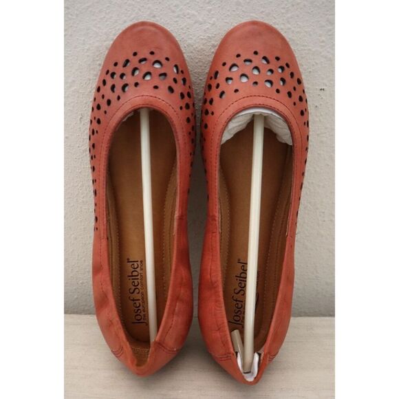 Josef Seibel Women's Sz EUR 37 US 6-6.5 Red Suede Pippa 29 Ballet Flats - Picture 8 of 8